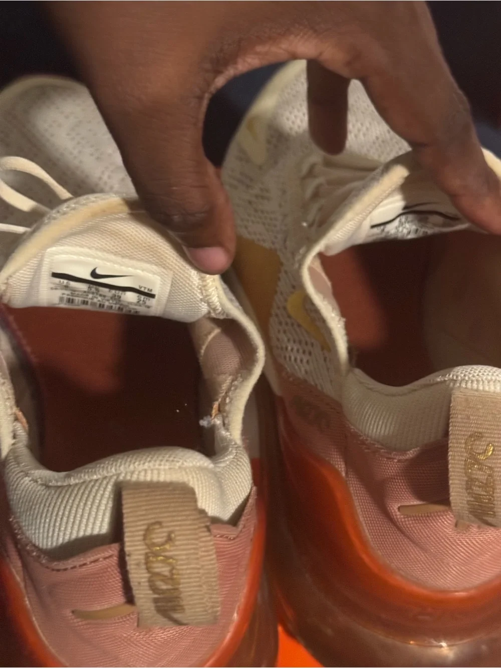 Nike Women's Air Max 270 in Cream, Gold & Brown